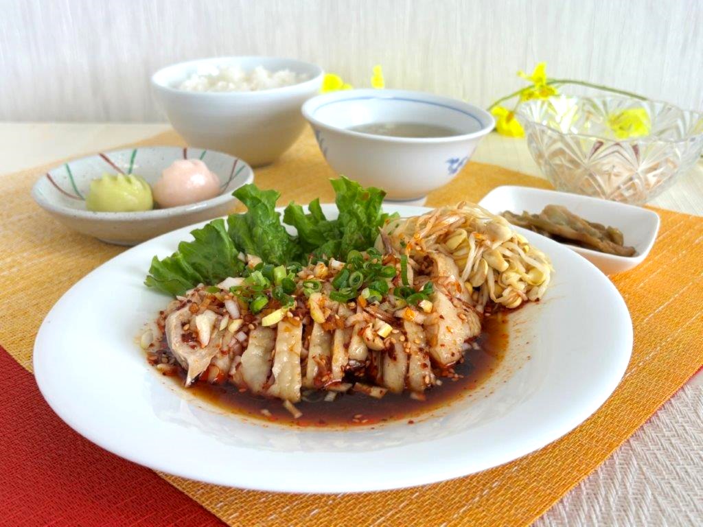 よだれ鶏の中華定食