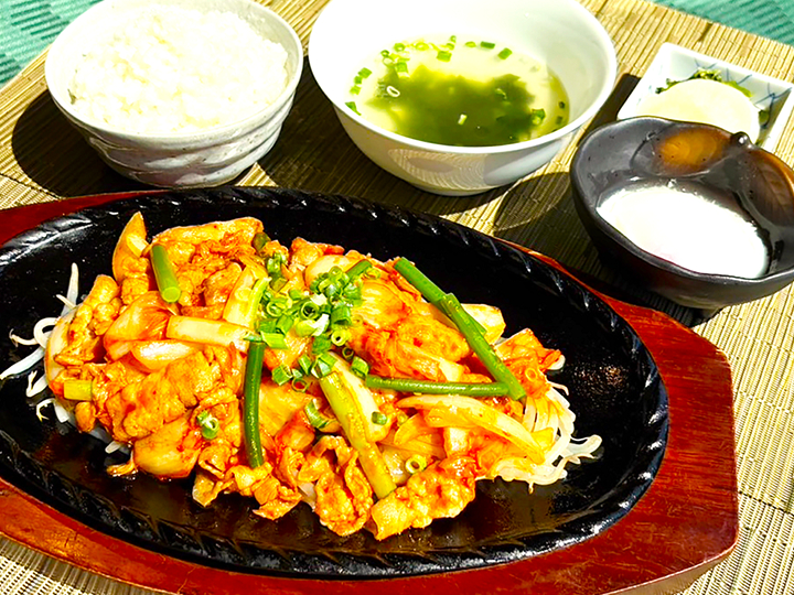 鉄板豚キムチ膳